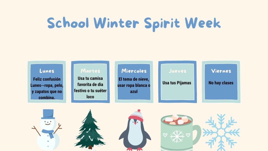 Spirit Week: Dec. 16-20 